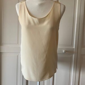 Classique Entier Sleeveless Champagne Silk Top - size 4